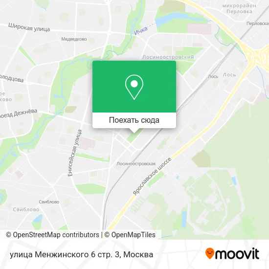 Карта улица Менжинского 6 стр. 3