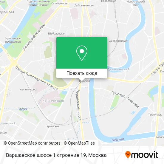 Карта Варшавское шоссе 1 строение 19