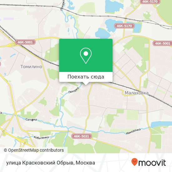 Карта улица Красковский Обрыв