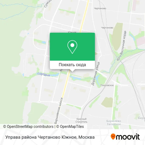 Карта Управа района Чертаново Южное