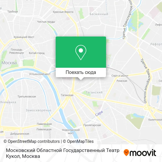 Карта Московский Областной Государственный Театр Кукол