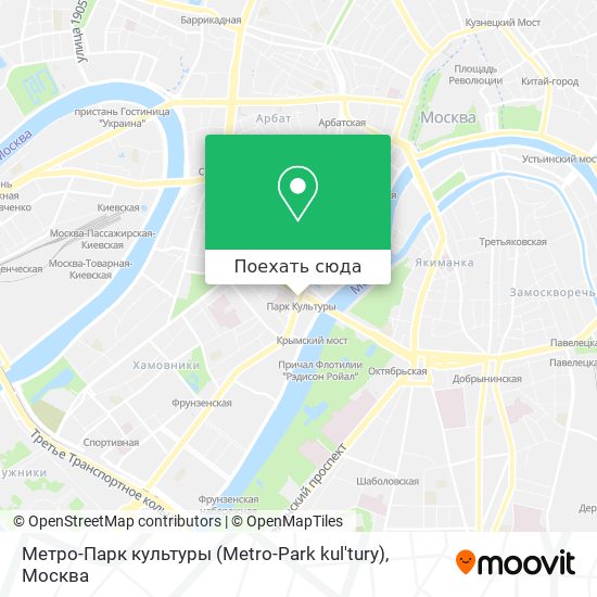 Карта Метро-Парк культуры (Metro-Park kul'tury)