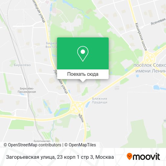 Карта Загорьевская улица, 23 корп 1 стр 3