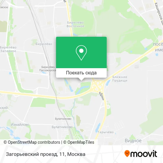 Карта Загорьевский проезд, 11