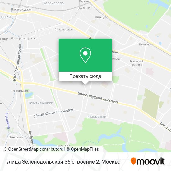 Карта улица Зеленодольская 36 строение 2