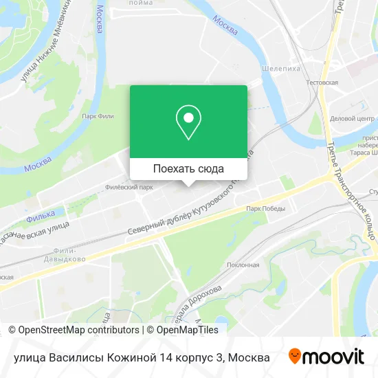 Карта улица Василисы Кожиной 14 корпус 3