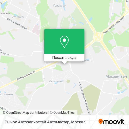 Карта Рынок Автозапчастей Автомастер