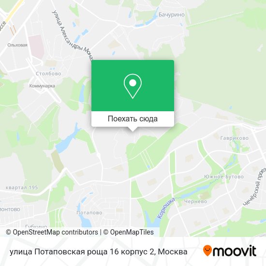 Карта улица Потаповская роща 16 корпус 2
