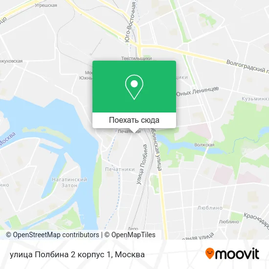 Карта улица Полбина 2 корпус 1
