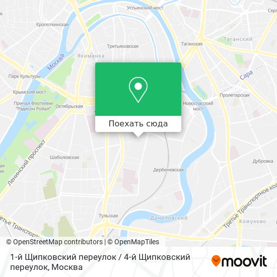 Карта 1-й Щипковский переулок / 4-й Щипковский переулок