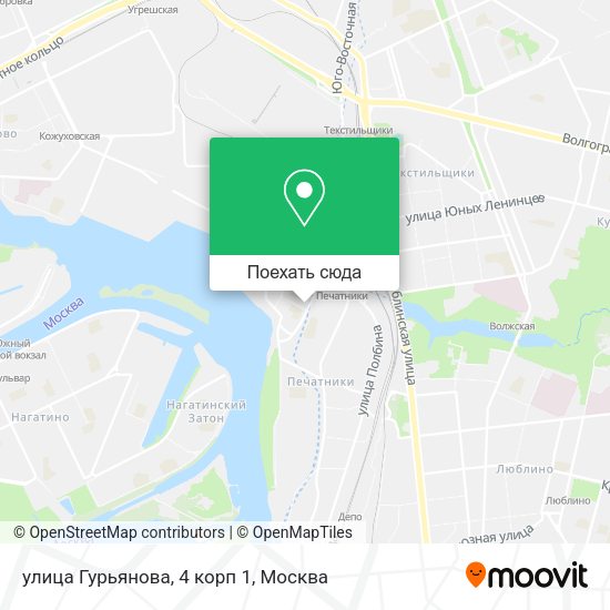 Карта улица Гурьянова, 4 корп 1