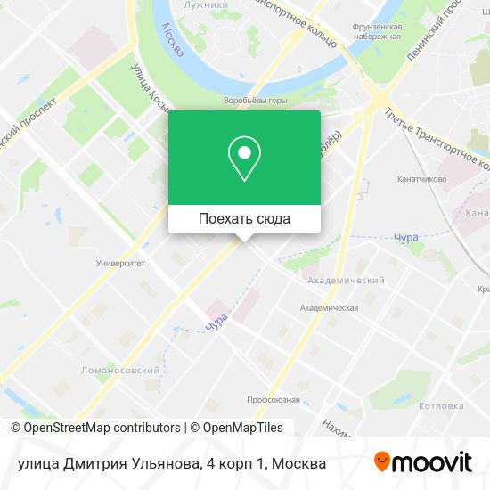 Карта улица Дмитрия Ульянова, 4 корп 1
