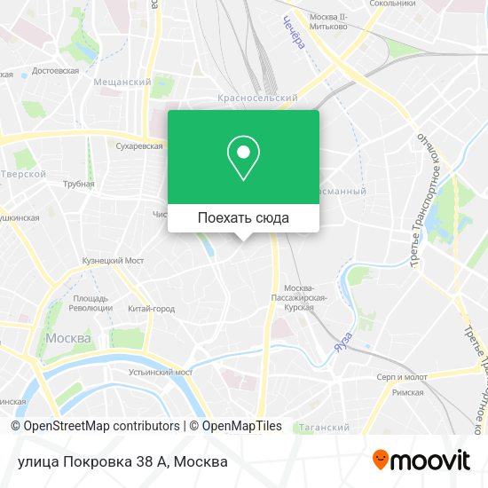 Карта улица Покровка 38 А
