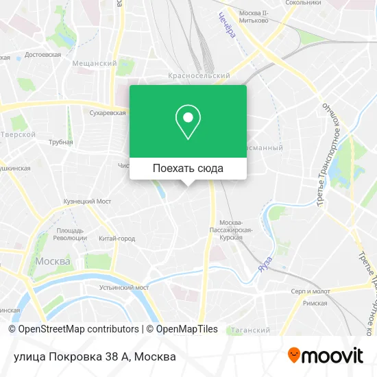 Карта улица Покровка 38 А
