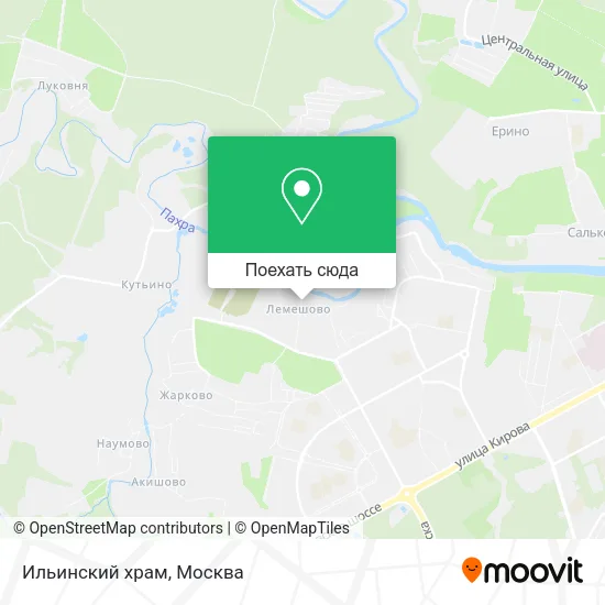 Карта Ильинский храм