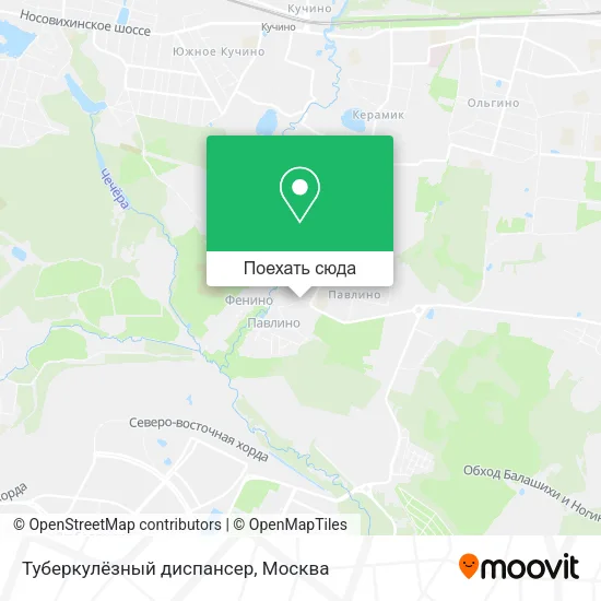 Карта Туберкулёзный диспансер