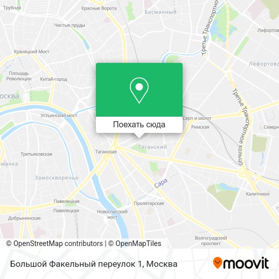 Карта Большой Факельный переулок 1