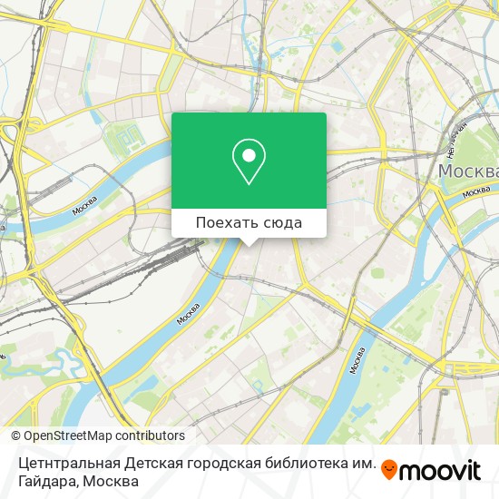 Карта Цетнтральная Детская городская библиотека им. Гайдара