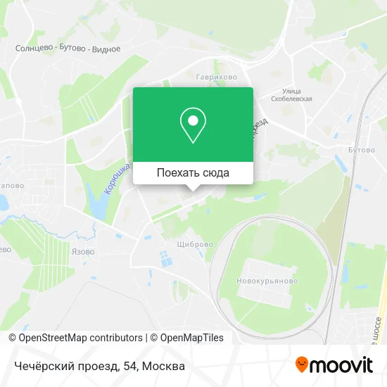 Карта Чечёрский проезд, 54