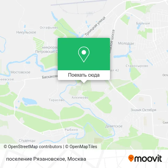 Карта поселение Рязановское