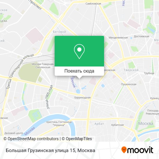 Карта Большая Грузинская улица 15