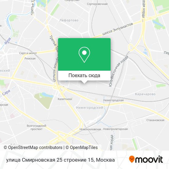 Карта улица Смирновская 25 строение 15
