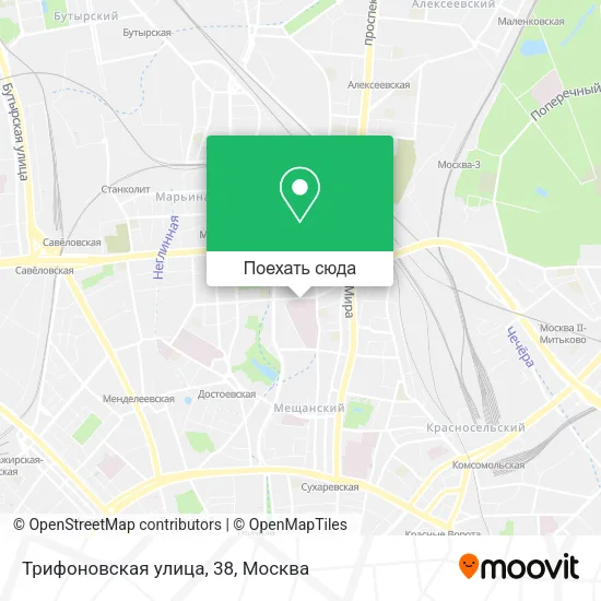 Карта Трифоновская улица, 38