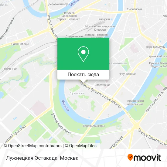 Карта Лужнецкая Эстакада