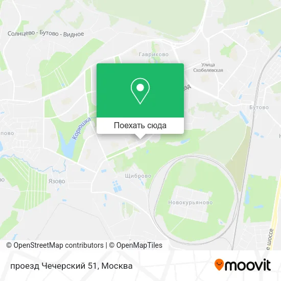 Карта проезд Чечерский 51