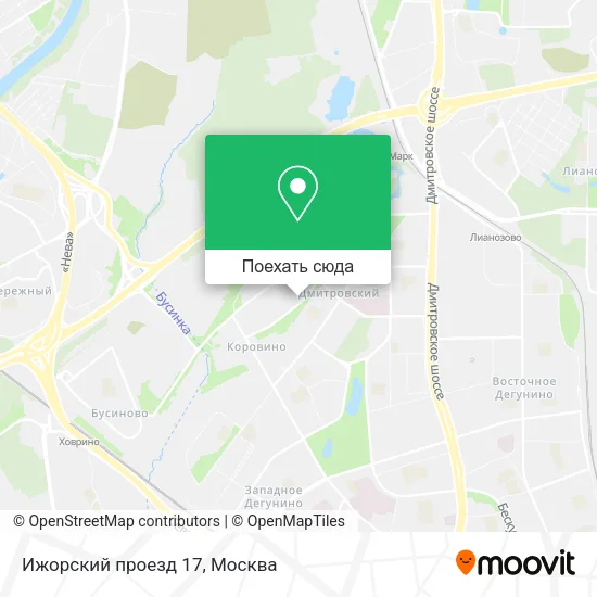 Карта Ижорский проезд 17