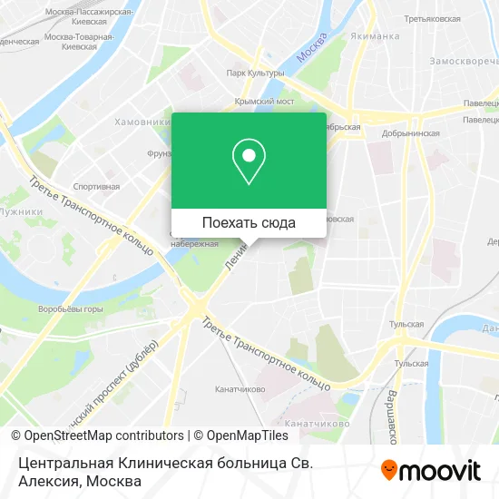 Карта Центральная Клиническая больница Св. Алексия