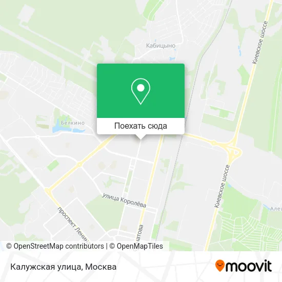 Карта Калужская улица