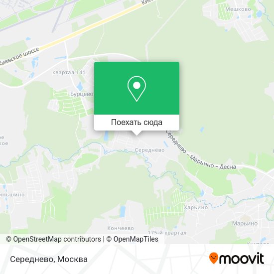 Карта Середнево