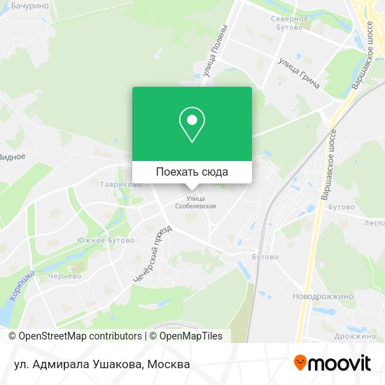Карта ул. Адмирала Ушакова