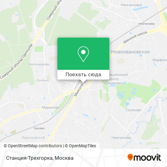 Карта Станция-Трехгорка