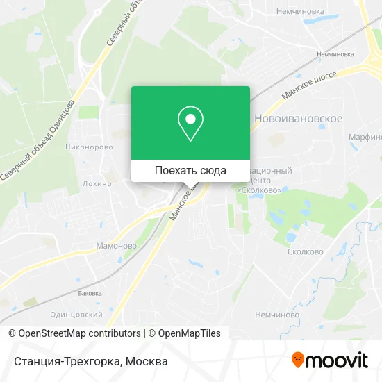 Карта Станция-Трехгорка