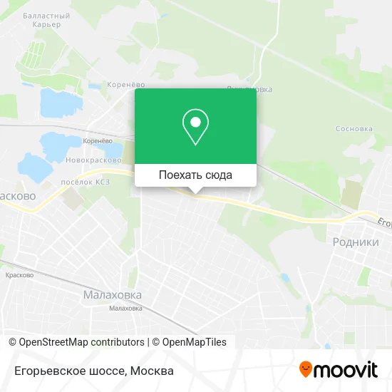 Карта Егорьевское шоссе