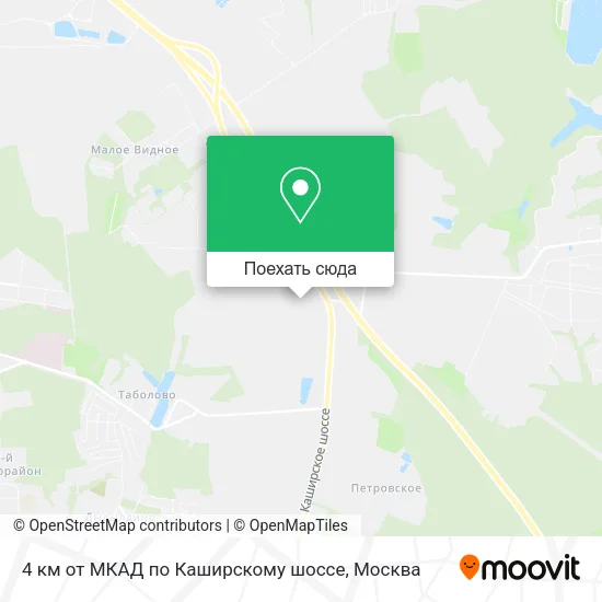 Карта 4 км от МКАД по Каширскому шоссе