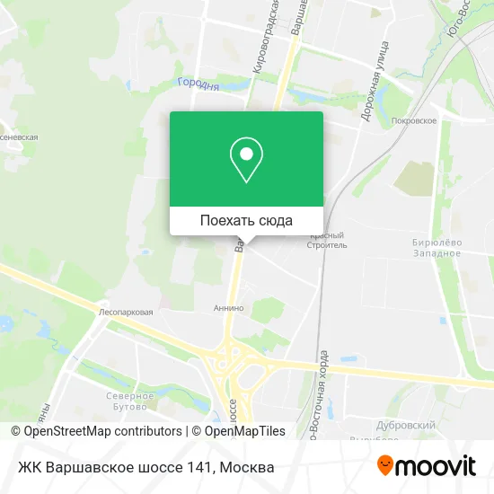Карта ЖК Варшавское шоссе 141