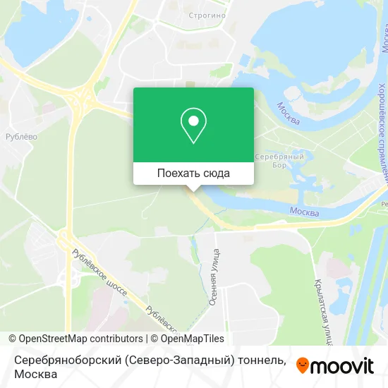 Карта Серебряноборский (Северо-Западный) тоннель