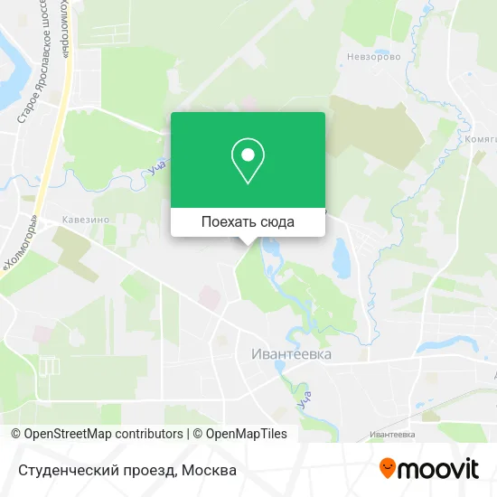 Карта Студенческий проезд