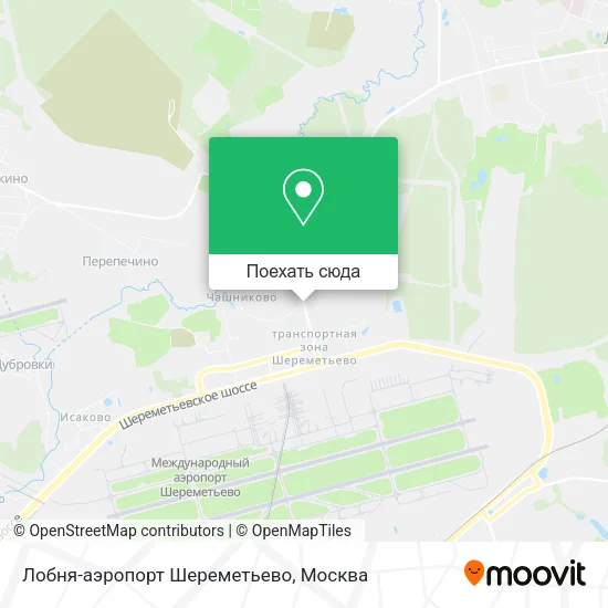 Карта Лобня-аэропорт Шереметьево