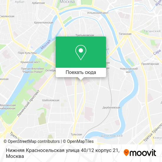Карта Нижняя Красносельская улица 40 / 12 корпус 21