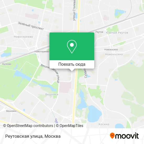 Карта Реутовская улица