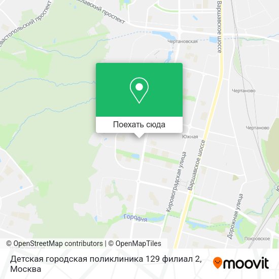 Карта Детская городская поликлиника 129 филиал 2