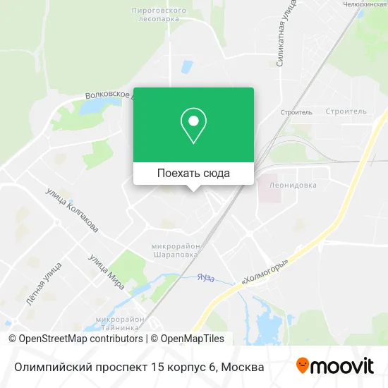 Карта Олимпийский проспект 15 корпус 6