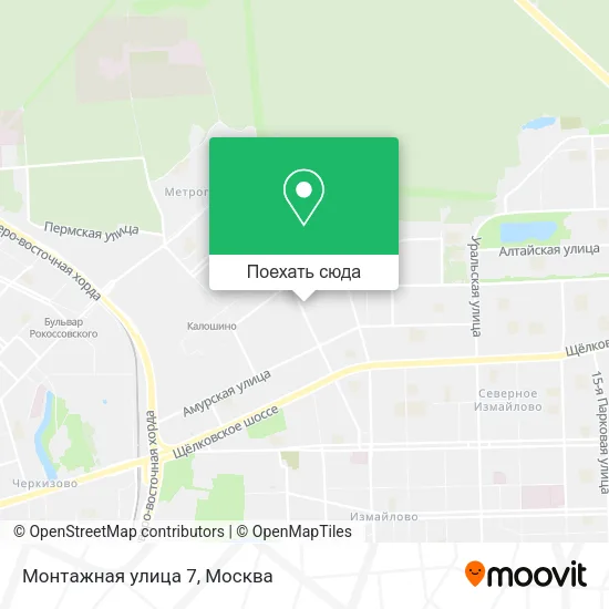 Карта Монтажная улица 7