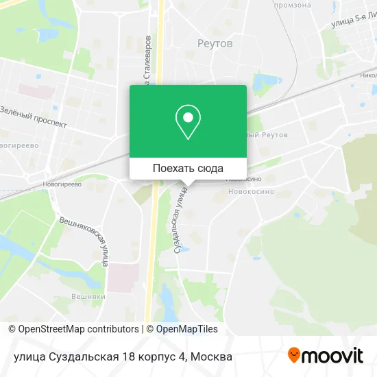 Карта улица Суздальская 18 корпус 4