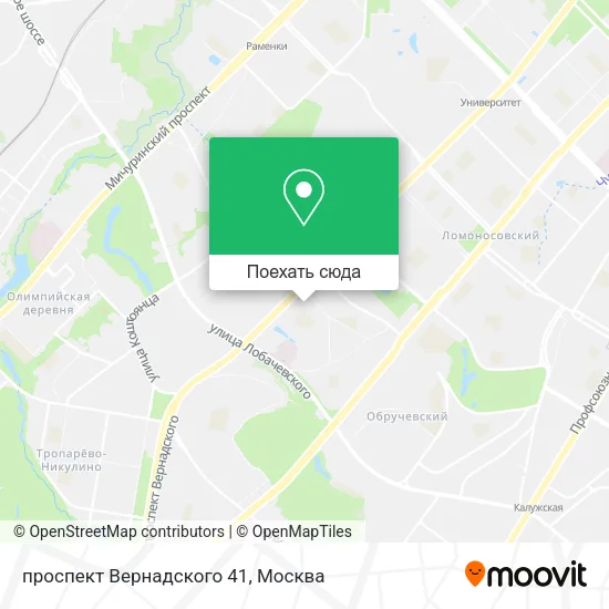 Карта проспект Вернадского 41