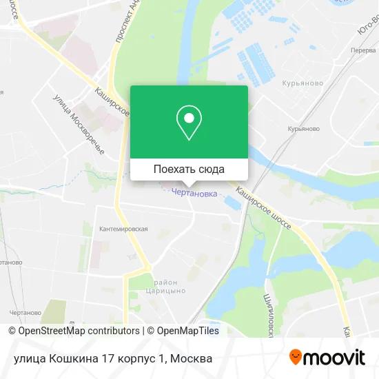 Карта улица Кошкина 17 корпус 1